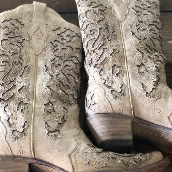 White diamond wedding boots - Picture 2 of 3